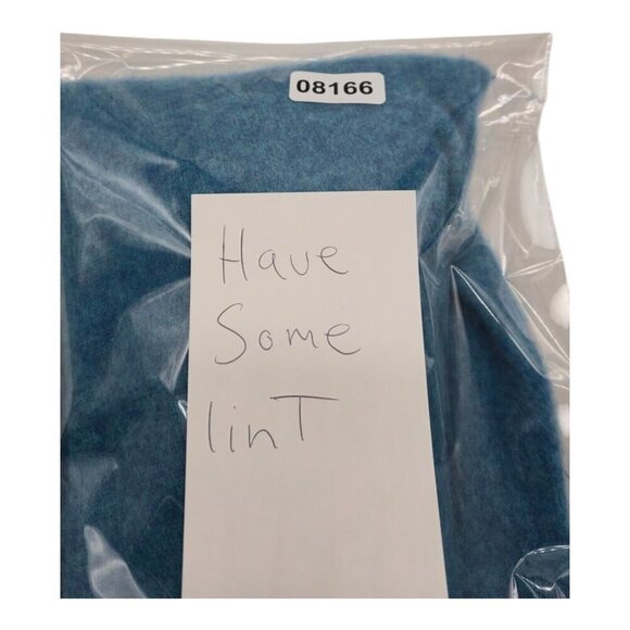 Tahari Sweater Women M Blue Pure Luxe Cashmere Minimalist Preppy Career Holiday - Picture 6 of 6